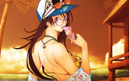 bye bye summer :)  New blog dedicated to ecchi girls with glasses » ecchimegane