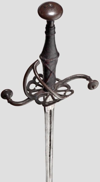 art-of-swords: German hand-and-a-half Sword  Dated: (partly) 16th century Measurements: Blade 