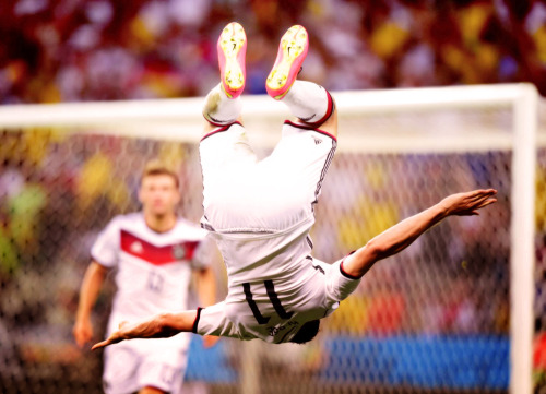 hey-key:Miroslav Klose celebrating his goal for Germany against Ghana - 21st June 2014