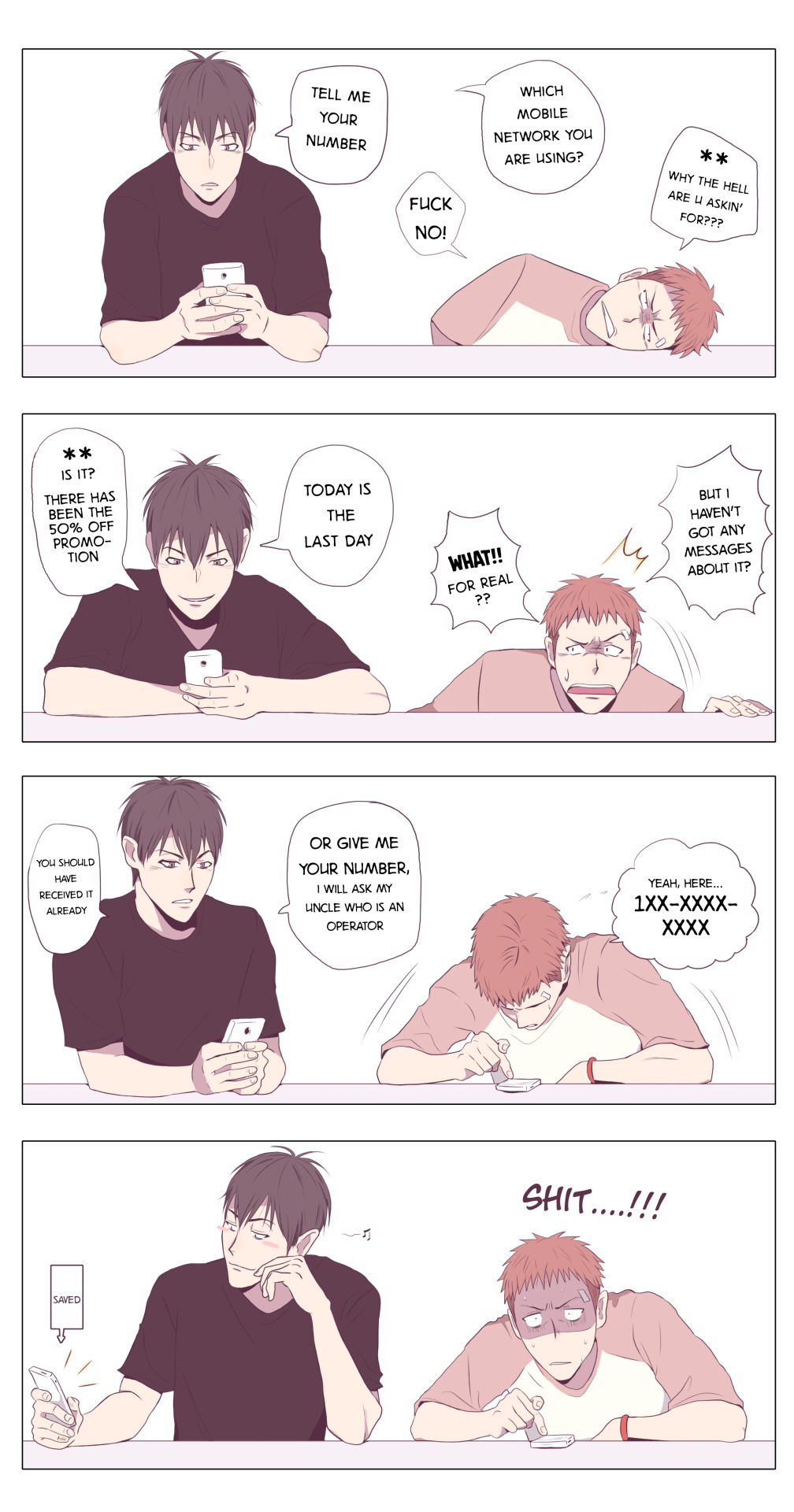 elsie-drawing:  My headcanon of How He Tian has Delinquent’s phone number /p&gt;