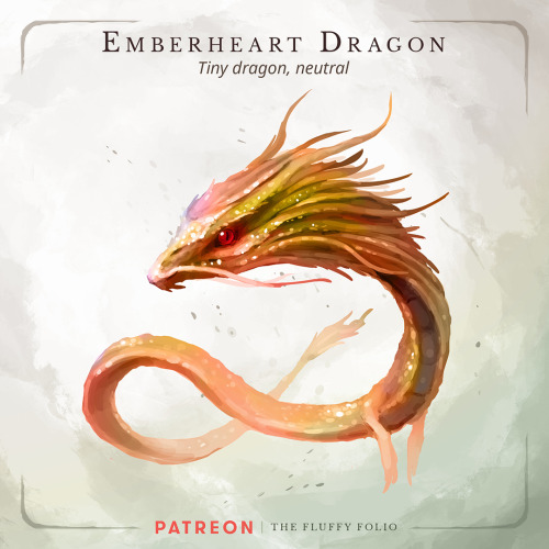 Emberheart Dragon – Tiny dragon, neutralFlickering through the air like a crimson blade, this gold-s