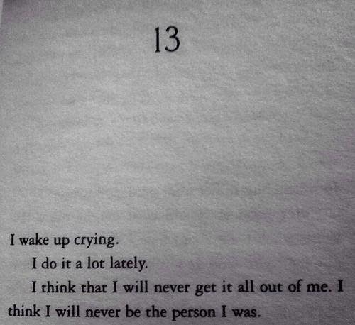 why-so-worthless: It’s like a vicious cycle! Falling asleep crying and then I wake up thinking I’m o