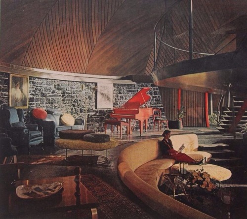 theniftyfifties:  ‘Round House’ designed by Bruce Goff, 1957 