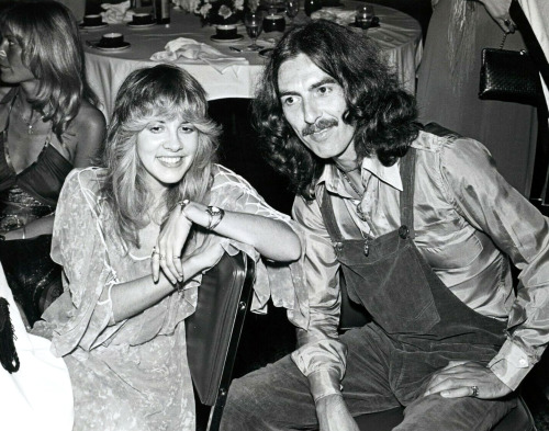 maureensadoll: George &amp; Stevie Nicks together at two different events in 1977. 
