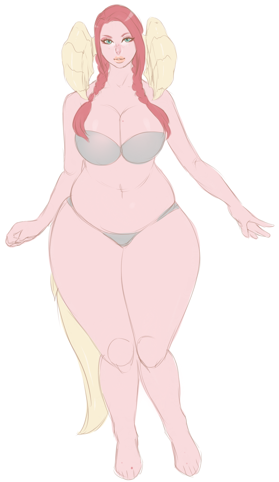 You wanted her you got her! I got some asks about my puffy pink lizards body type