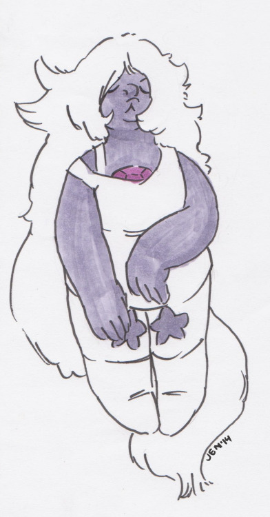 heeeey-buddy:  amethyst i drew before tonight’s episode ┐(‘～`；)┌ 