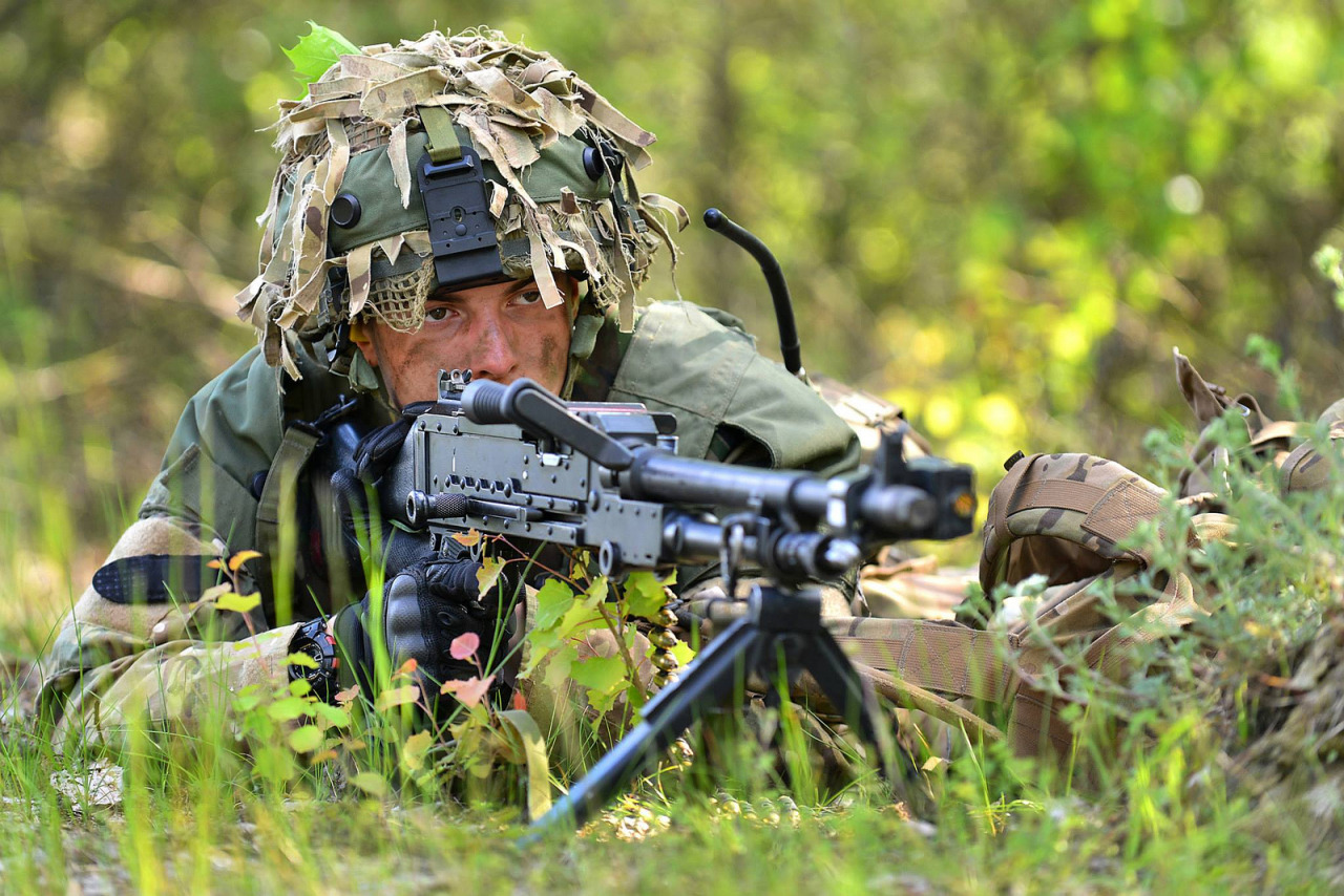 Military Armament A General Purpose Machine Gunner from The 1st...