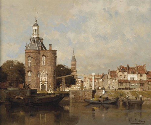 Painter: Johannes Christiaan Karel Klinkenberg (The port of Enkhuizen, my hometown, it still looks e