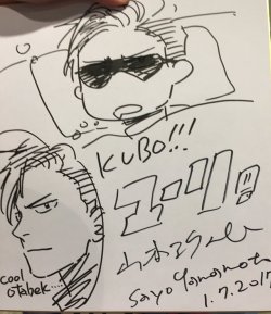 Kubo’s Otabek sketch for a lucky fan (Also