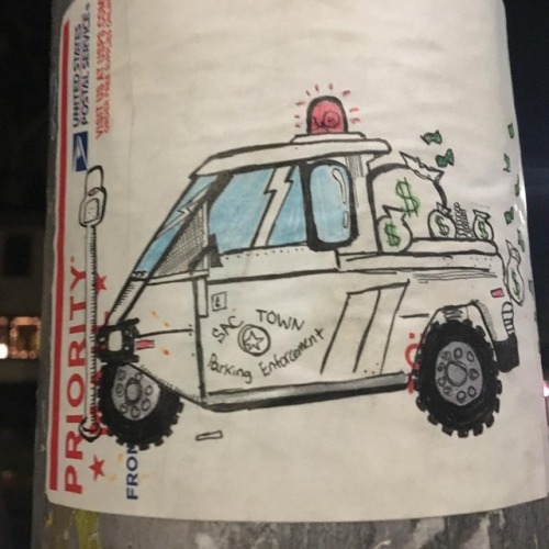 Anti-Parking Enforcement sticker in Sacramento