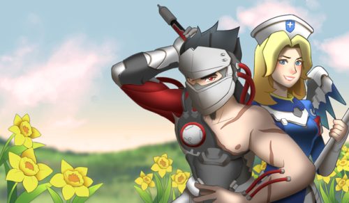 Gency Week Day 3 - Daffodils banner art that I did for @dovesandsparrows 