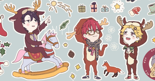 [PREORDER ITEM] MM christmas sticker sheet now for preorder in my store!! reblogs super appreciated 