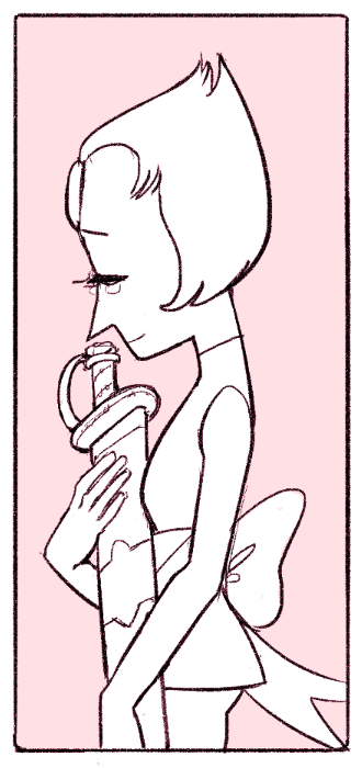 jnwiedle:  auuuugh last night’s steven universe episode!! i had ta doodle a fanart of my girl pearl♥