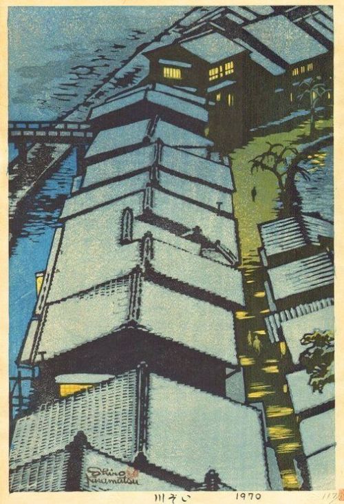  Shirō Kasamatsu, Riverside, 1970woodblock printmore