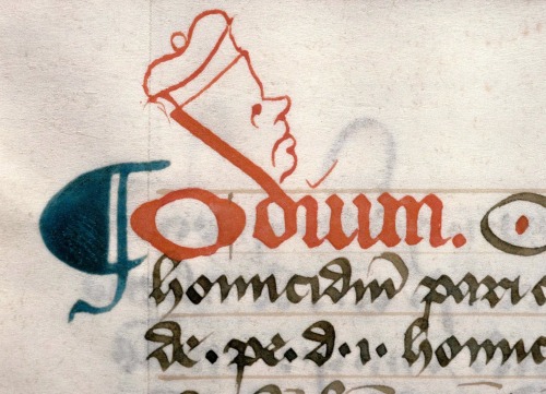 Grumpy faces In medieval times it was common to add decoration to the first letter of the text and t