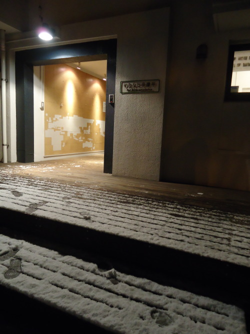 It snowed in Tokyo yesterday!