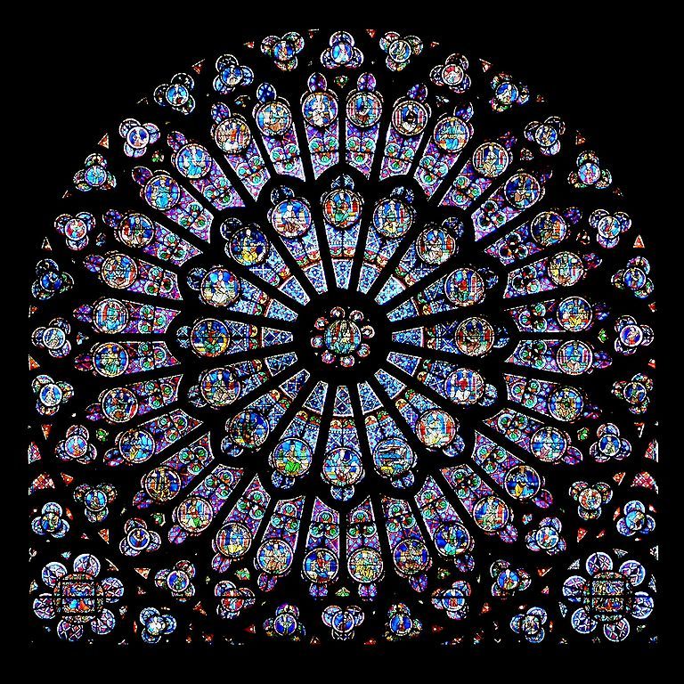 mandalicgeometry:
“ North rose window of Notre Dame, Paris “ Rose windows are particularly characteristic of Gothic architecture and may be seen in all the major Gothic Cathedrals of Northern France. Their origins are much earlier and rose windows...