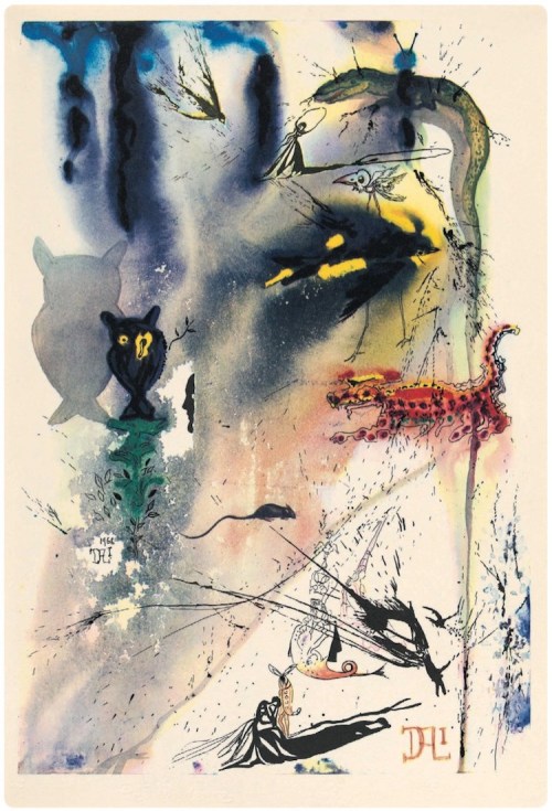 wtxch:Salvador Dalí’s illustration for Alice In Wonderland,1969.