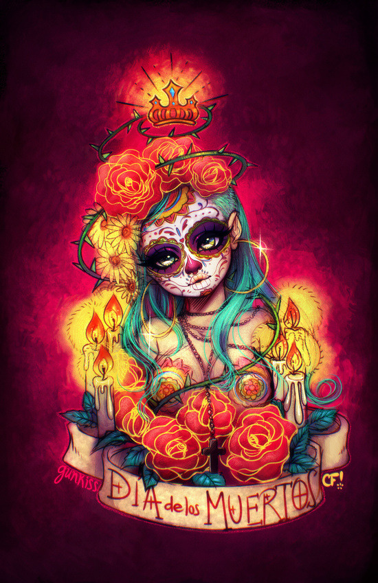 artagainstsociety:    Día de los Muertos by Gunkiss   