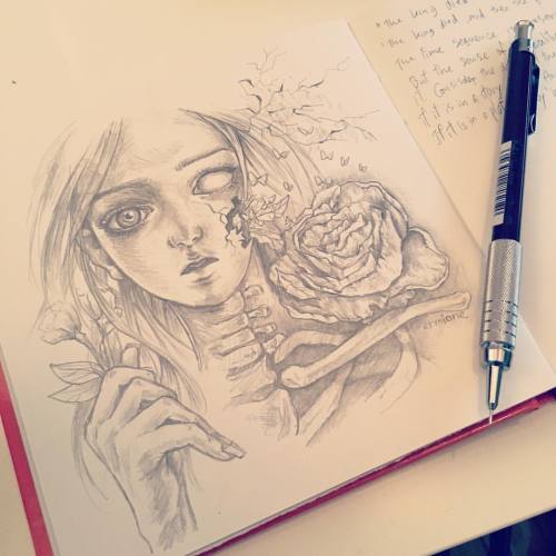 Perishable Beauty.In love with new pencil. #drawingpencil #drawing #illustration #artistoninstagram 