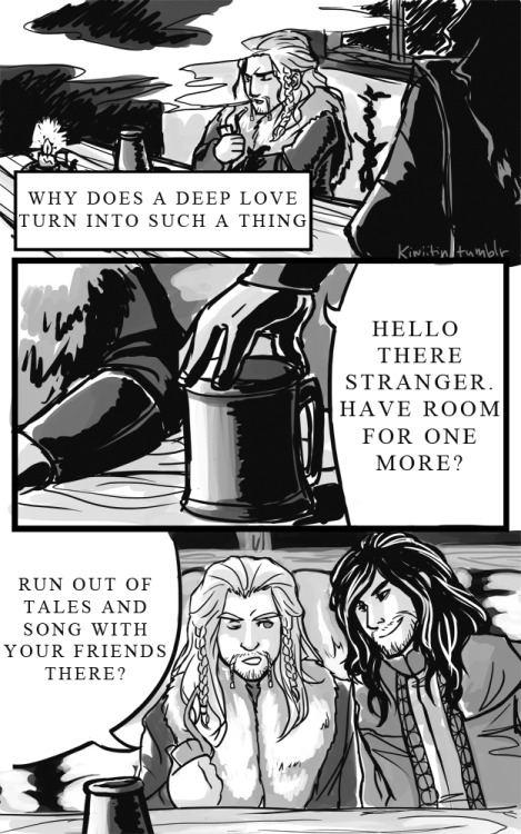 kiwiitin:  Prompt was Jealous Fili. My life’s gone. I don’t even know why I did this (excuse to practice backgrounds with these two somewhere in the middle, maybe?) Don’t judge me.  