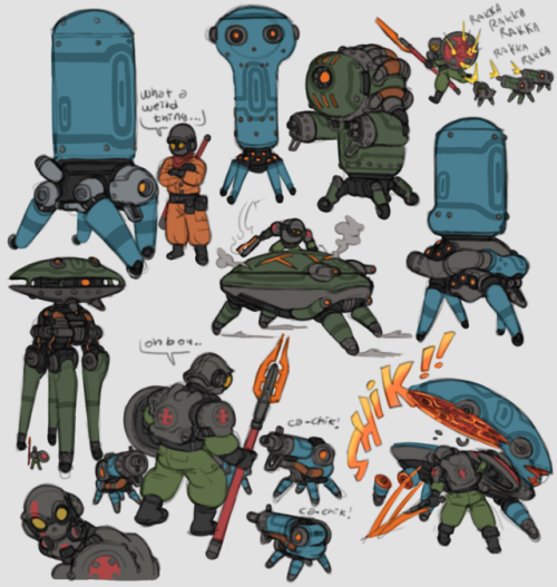 robots and little soldiers. doodles in my free time