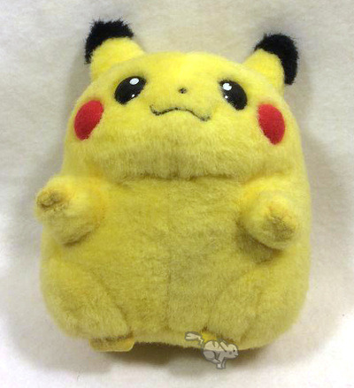 pikachugordinho:baby boy. baby. [id: a two photographs of a rotund plush Pikachu.]