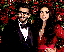 infinitebollywood:Ranveer Singh and Deepika Padukone at their bollywood reception party held at the 