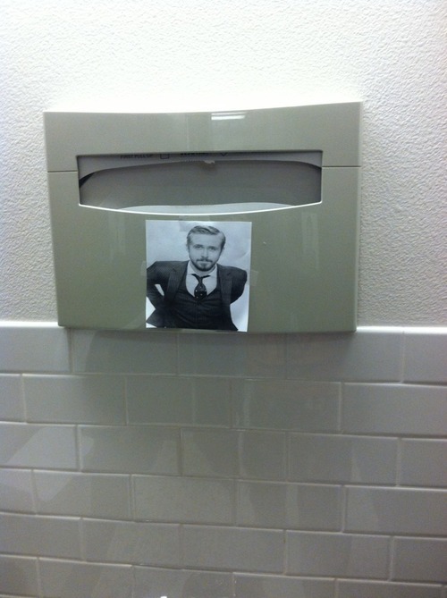 laugh-addict:  So I go to use the (girls) bathroom in my dorm. And the stall I always