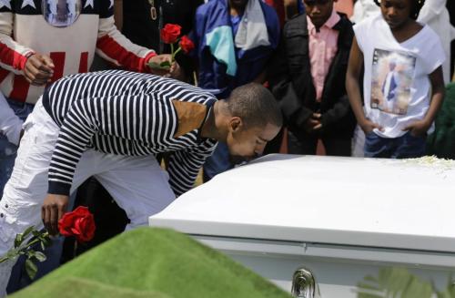 yahoonewsphotos: Funeral services for Freddie Gray in Baltimore, MarylandFamily and friends gathered