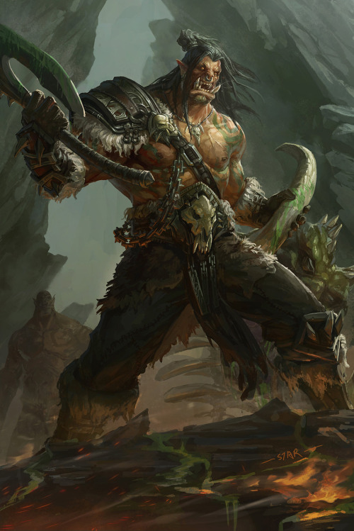 gamingpixels: Game Art of xingxing zhou: Grom·Hellscream Orc Imperius by xingxing zhou More Video G