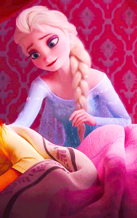 lovewillthaw-j:Anna makes Elsa laugh! Sooooo cute!!