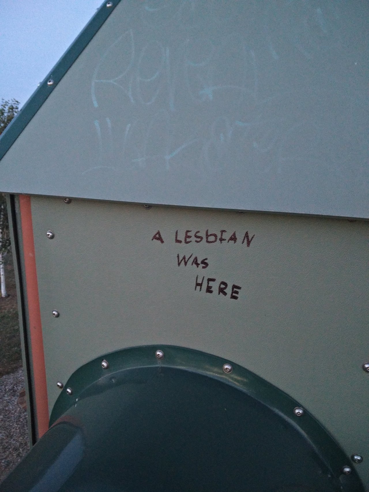 westportwater:  westportwater:  queergraffiti:  “a lesbian was here” found in