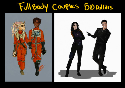 theoasiswinds:StarWars commission Sale.Please keep in mind that character design is not added here, 