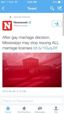 blogontheweb:  bbcbecausebenedictcumberbatch:  youreawomannowdie:  if the GAYS can marry… NOBODY can marry  This is so childish  abolishing marriage entirely is actually the ideal result from this, well done