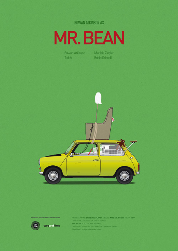 unknowngenre:  Cars and Films by Jesús Prudencio  Minimal posters of some of the