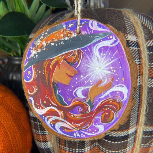 ✨I put a spell on you…. COMING SOON: Here is the next Mini’riginal wood ornament painting tha