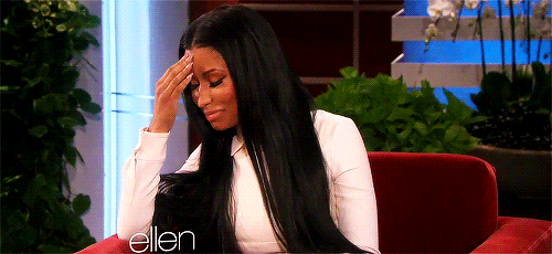nickimlnaj:  Nicki’s reaction after seeing Ellen’s ‘Anaconda’ video. (x) 