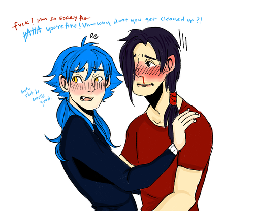 haxkyuu:  kouao au where aoba is secretly a vampire and infatuated with his boyfriend