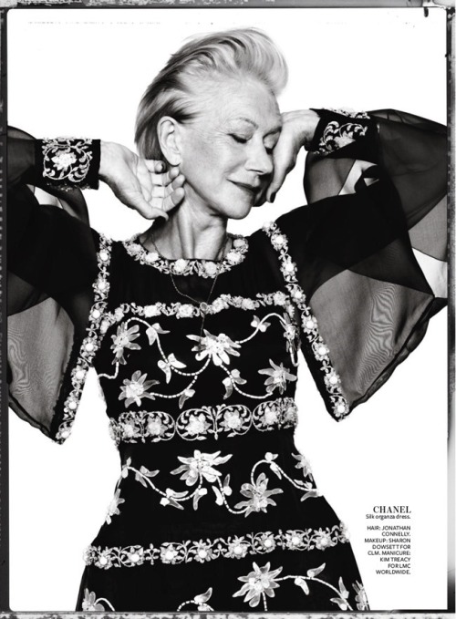 artfulfashion:Helen Mirren in Chanel, photographed by Jan Welters for InStyle November 2015