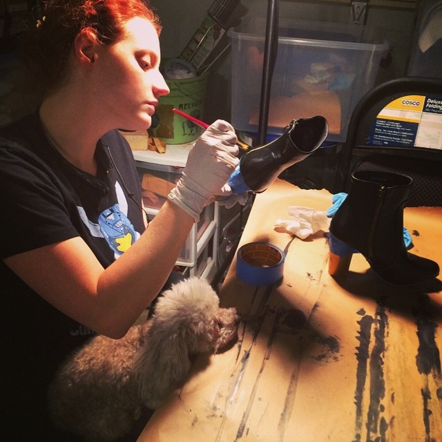 abbydarkstar:  #painting #sdcc #cosplay Happiness is creating…&lt;3