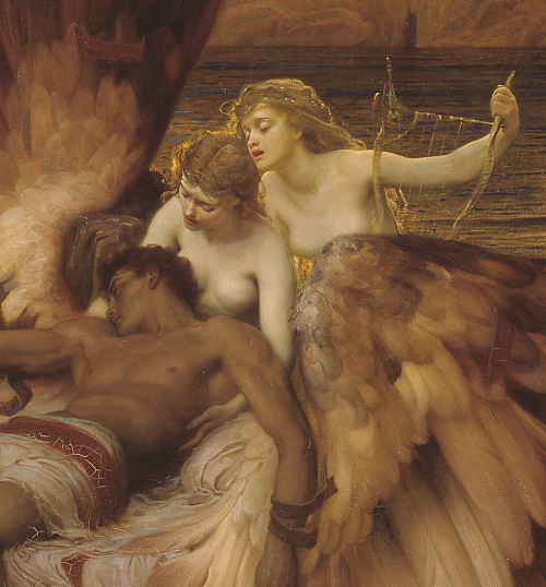 caravaggista:Herbert James Draper, The Lament for Icarus (1898), detail. 