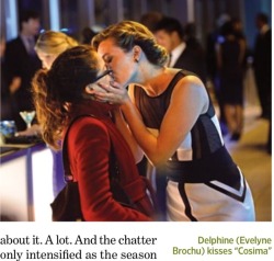 cormierniehaus:  Delphine kisses “Cosima”  So it&rsquo;s Sarah dressed as Cosima?