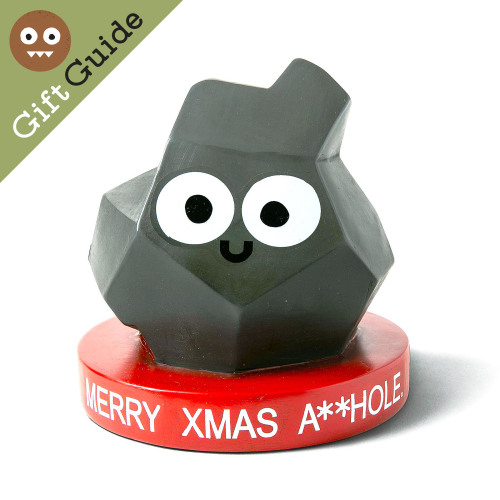 #GiftGuide: LUMP OF COAL FIGURINE from Big Mouth, Inc.! The perfect gift for that “lovable” rogue in