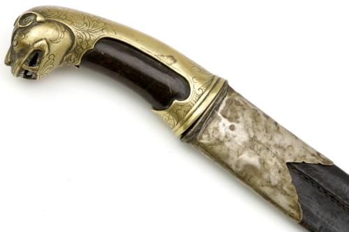 peashooter85:Chinese sword with bronze tiger head hilt, 18th-19th century.from Sofe Design Auctions