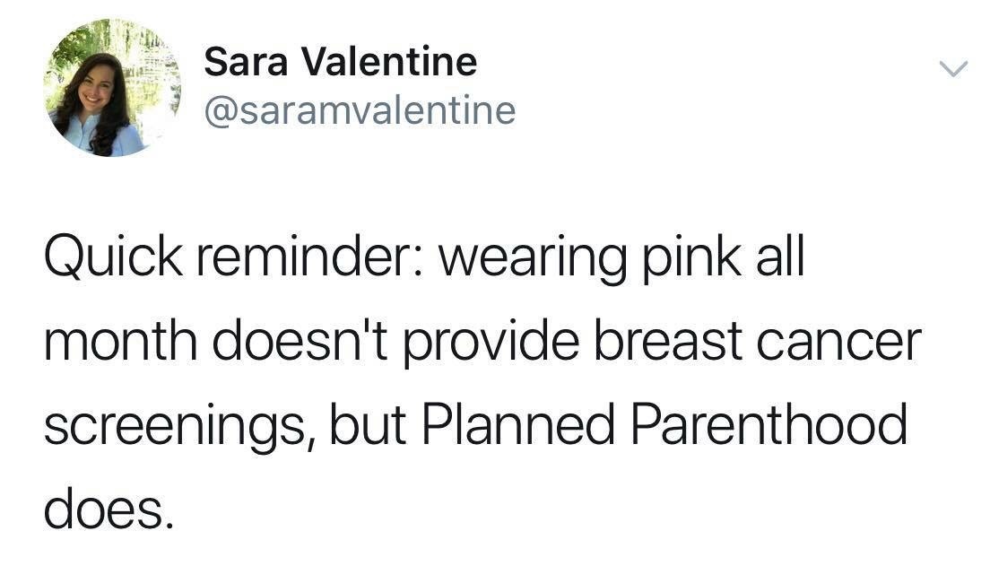 beata-caroline:  Tweet from Sara Valentine reads: “Quick reminder: wearing pink