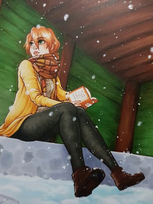 a quiet moment for Penny ❄you can purchase the original and donate to charity if you want!