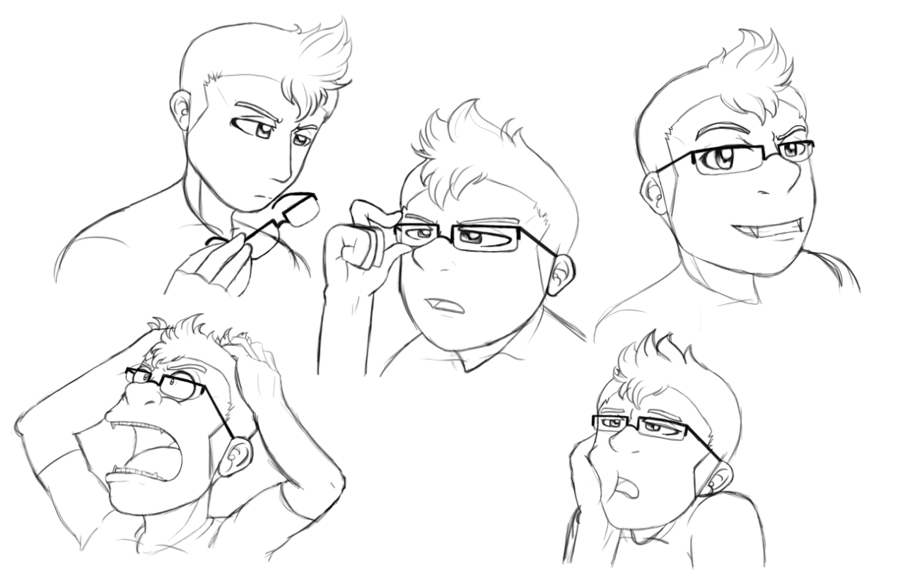 theduckmask:  Made some doodles of Markiplier instead of doing other important things.