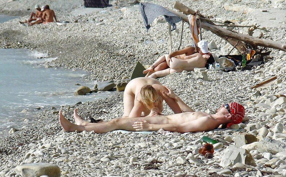 Being active on the nude beach… #2