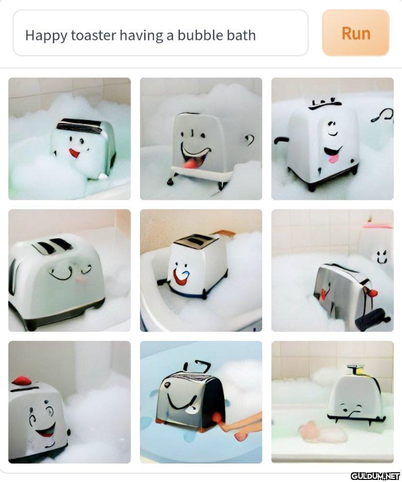 Happy toaster having a...